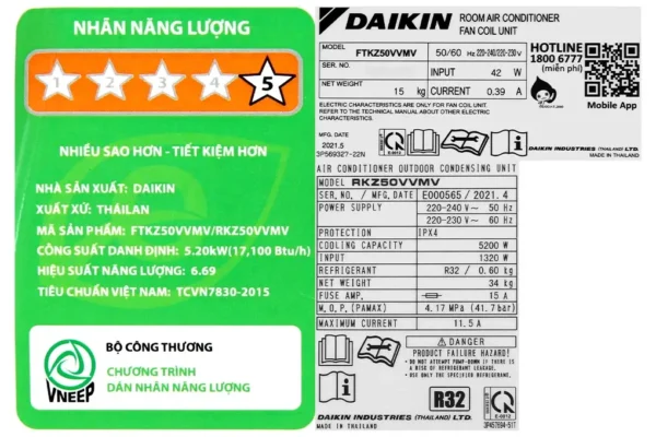 daikin inverter 2 hp ftkz50vvmv 2