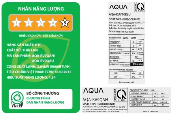 may lanh aqua inverter 1 hp aqa rv9qa 4