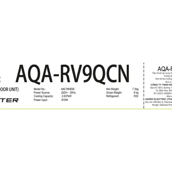 may lanh aqua inverter 1 hp aqa rv9qc 2