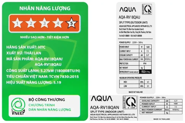 may lanh aqua inverter 2 hp aqa rv18qa 3