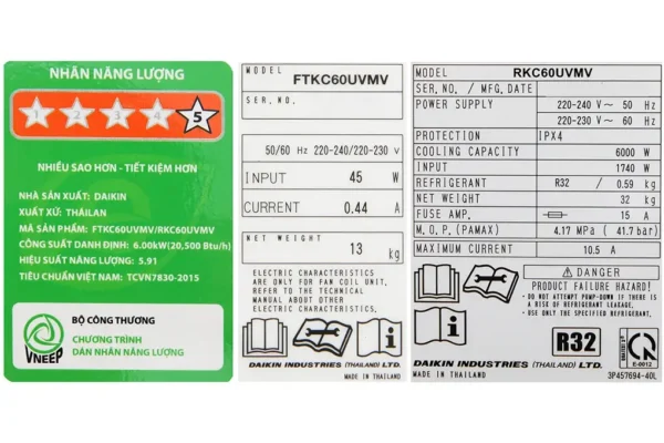 may lanh daikin inverter 25 hp ftkc60uvmv 7