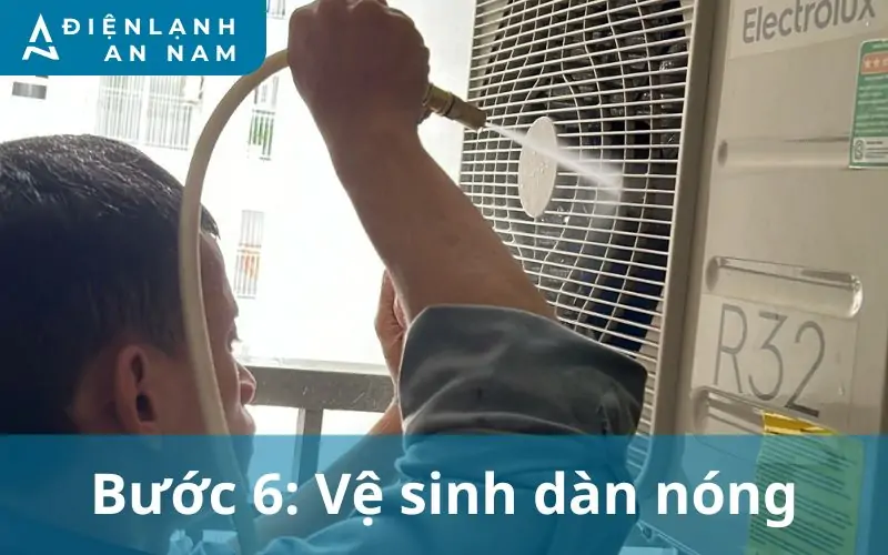 Bước 6 vệ sinh dàn nóng